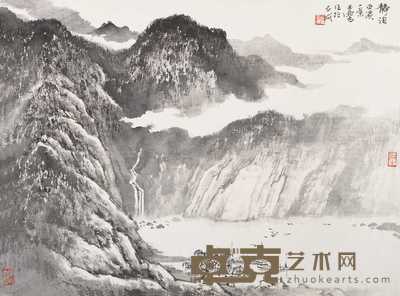 宋玉麟 1999年作 静泊巫峡 镜心 29.5×39cm